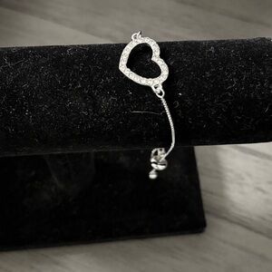 Swarovski heart shaped adjustable bracelet new